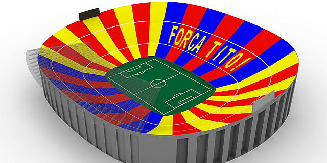 Así será el mosaico que se formará antes del Clásico en el Camp Nou.