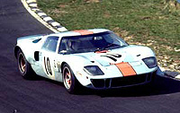 El GT 40 con los colores de Gulf fue doble vencedor de la mtica prueba.