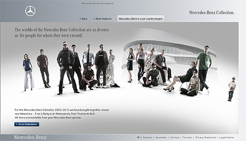 Imagen de la web de accesorios de Mercedes Benz.