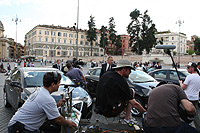 Imagen de la grabacin de "ngeles y Demonios" en las calles de Roma.