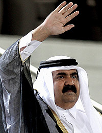 El emir de Qatar, Hamad bin Khalifa al-Thani.