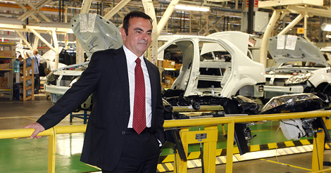 Carlos Ghosn en la fbrica de Renault en Curitiba.