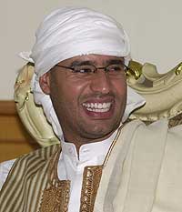 Seif El Islam Gadafi, hijo de Muanmar el Gadafi. (Foto: AP)
