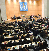 Sesin inaugural de la 58 Asamblea de la OMS. (Foto: AP)