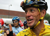 Lance Armstrong durante su ltima participacin en el Tour de Francia, en julio de 2005 (Foto: AFP | Joel Saget )