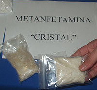 Bolsas de 'ice' o cristal de metanfetamina requisadas por la polica. (Foto: El Mundo)