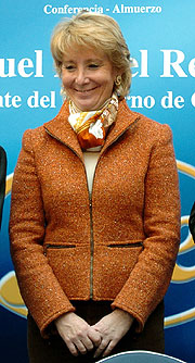La presidenta Esperanza Aguirre. (Foto: EFE)