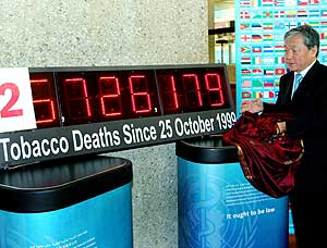 Ms de 25 millones de muertes por el tabaco, segn se record en la conferencia (Foto: AP)