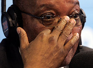 Jacob Zuma durante una reciente rueda de prensa. (Foto: AFP)
