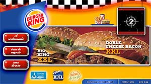 Imagen de la campaa 'XXL' que ofrece Burger King en su pgina web.