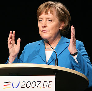 Angela Merkel durante su intervencin. (Foto: AP)
