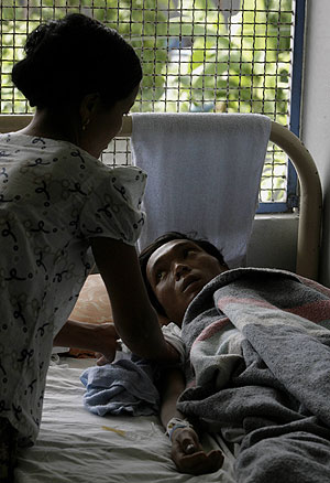 Un paciente de tuberculosis en un hospital de Myanmar. (Foto: Reuters)