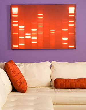 Uno de los cuadros realizados con el código genético. (Foto: Reuters)