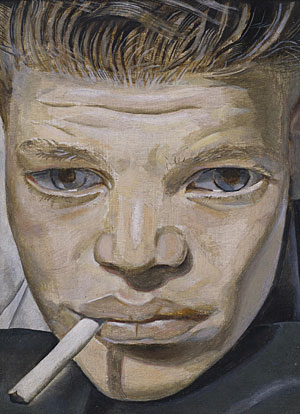 'Chico fumando', de Lucian Freud.