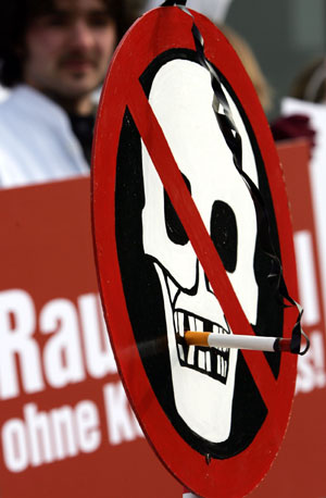 Una manifestacin a favor de los lugares libres de humo en Alemania. (Foto: AFP | David Hecker)