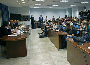 La expectacin meditica era mxima en la sede del Ministerio (Foto: EFE)