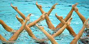 Componentes del equipo de natacin espaol en las Olimpiadas. (Foto: Julin Abram Wainwright)