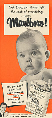 Un bebé recomienda 'Marlboro'. (foto: EFE)