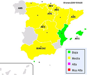 La intensidad ha aumentado a categora 'media' en casi toda Espaa (Foto: ICIII)
