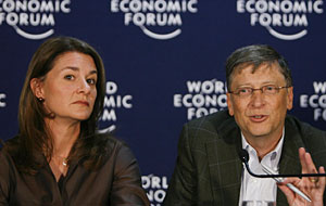 Melinda y Bill Gates en el Foro Econmico Mundial de Davos. (Foto: Christian Hartmann | Reuters)