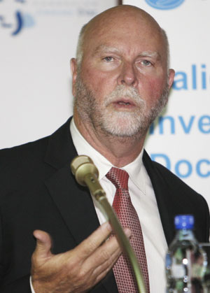 El científico Craig Venter durante su ponencia. (Foto: EFE)