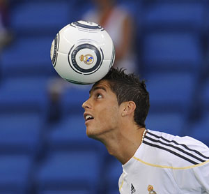 El futbolista durante un entrenamiento con el Real Madrid.| Afp