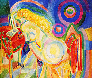 'Mujer desnuda leyendo', Robert Delaunay (1920)