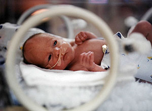 Prematuro en una incubadora del Hospital Infantil Blank, EEUU. (Foto: cedida por el hospital)
