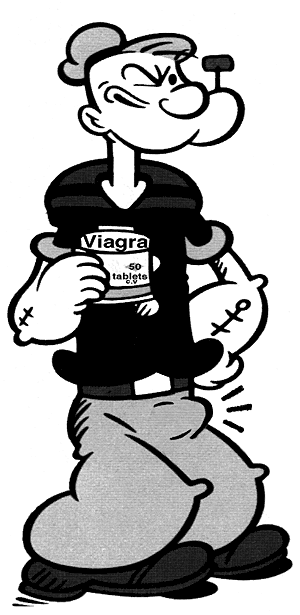 Popeye con una lata de Viagra. (Ilustracin: El Mundo)