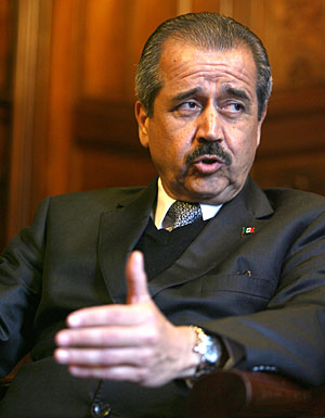 El ministro mexicano en un momento de la entrevista. (Foto: Alberto Cuellar)