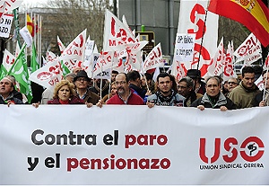 Concentracin de los sindicatos en Madrid (Foto: Bernardo Daz)
