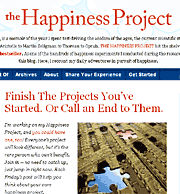 Un pantallazo del blog 'The Happiness Project'.