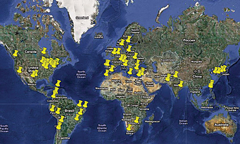 Este mapa seala los casos identificados hasta julio de 2010.| Findtheother150.org