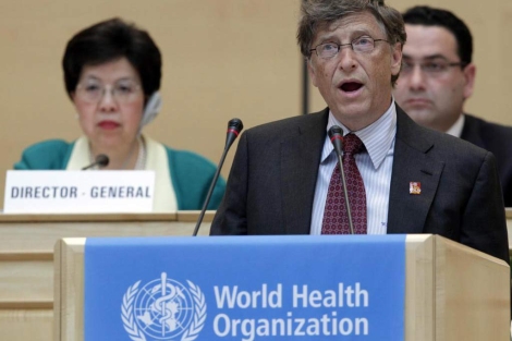 Bill Gates durante su intervención ante la OMS.| Reuters | Denis Balibouse