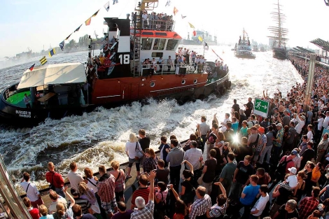 Fiesta de aniversario del puerto de Hamburgo, una 'sospechosa' descartada. | Afp