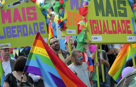Celebración del desfile del 'orgullo gay' en Lisboa. | Foto: EFE