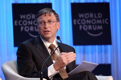Bill Gates, en el foro de Davos. | V. Pinto (Afp)