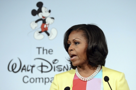 Michelle Obama anuncia la iniciativa de Disney. | Efe