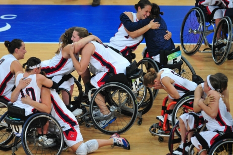 Seleccin femenina estadounidense de baloncesto en silla de ruedas. Federic J. Brown | Afp
