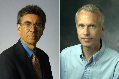 Robert J. Lefkowitz, a la izquierda, y Brian Kobilka, premios Nobel de Química 2012. | Efe