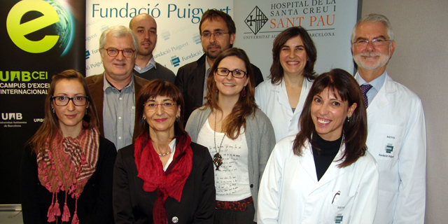 Los responsables del programa de reproducción asistida de Puigvert -Sant Pau tras la rueda de prensa. | F. Puigvert