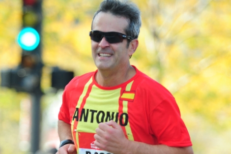 Antonio Ros, en el maratn de Chicago. | EL MUNDO
