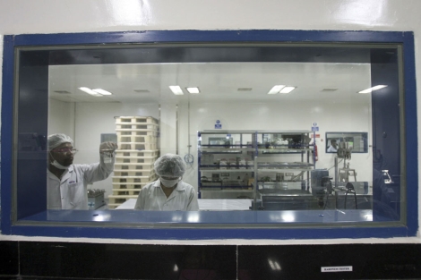 Un laboratorio del Centro de Investigacin Natco, al sur de la India. | Reuters