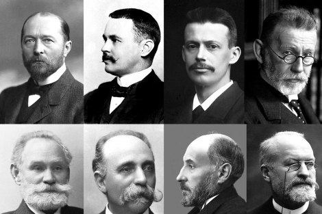 Varios de los primeros premiados desde 1901 a 1908. | Nobelprize.org