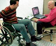 Imagen de un empleado discapacitado