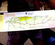 Imagen de un mapa del Camino de santiago