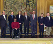 Imagen de la Infanta Cristina con el grupo paraolmpico