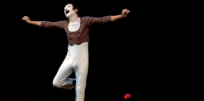 Imagen de Marcel Marceau durante una actuación