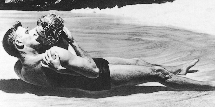 Deborah Kerr y Burt Lancaster, en el beso de 'De aquí a la eternidad'.