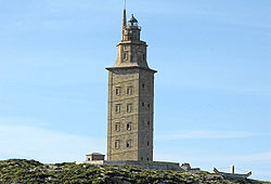 La torre de Hércules en La Coruña